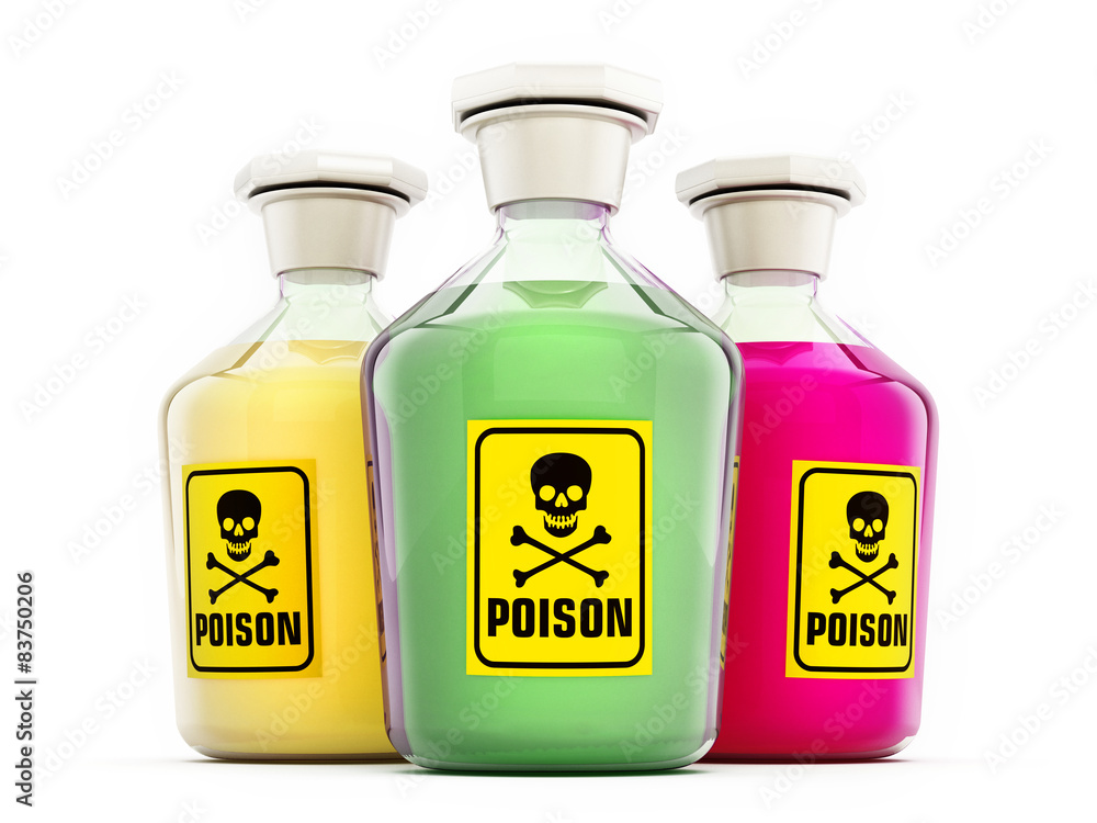 Poison bottles - obrazy, fototapety, plakaty 