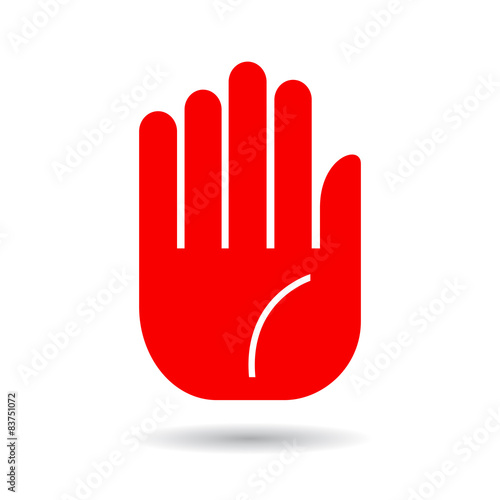 Hand stop icon