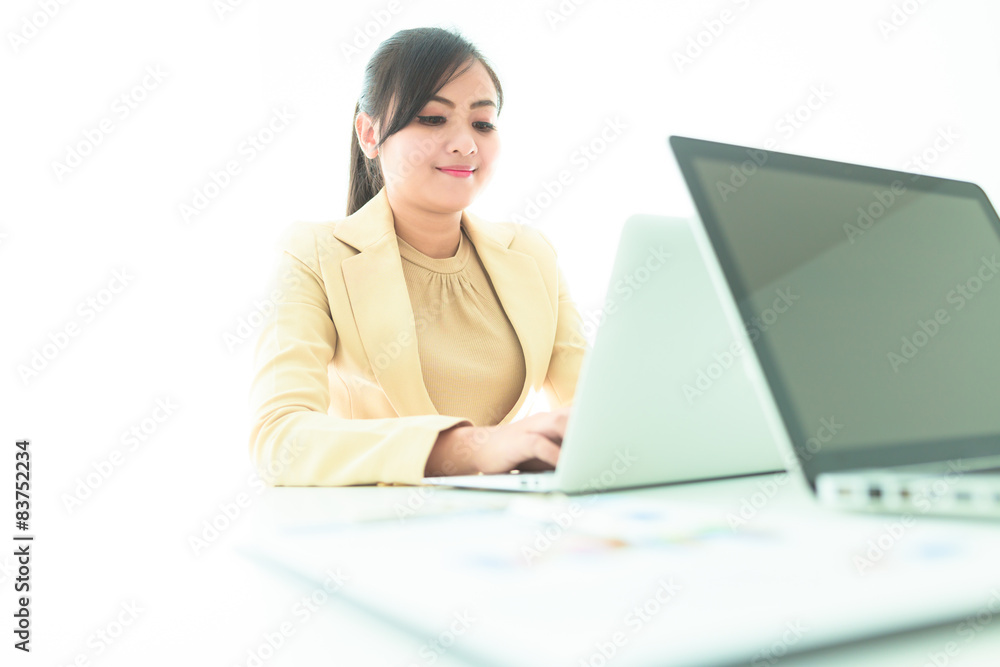 businesswoman analyzing financial report.accounting businesswoman analyzing financial report.accounting