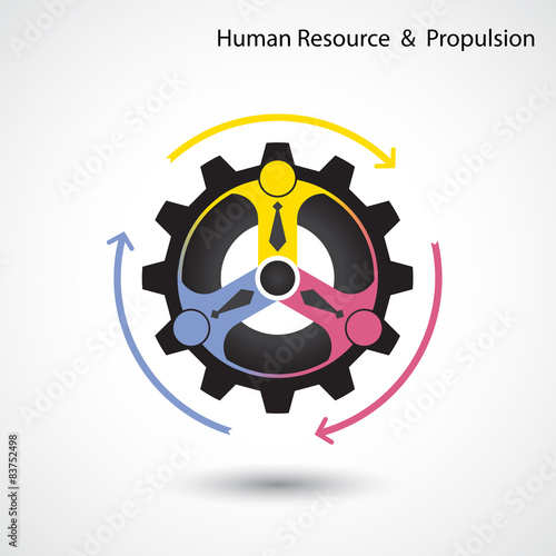 Human resource and business & industrial propulsion concept.