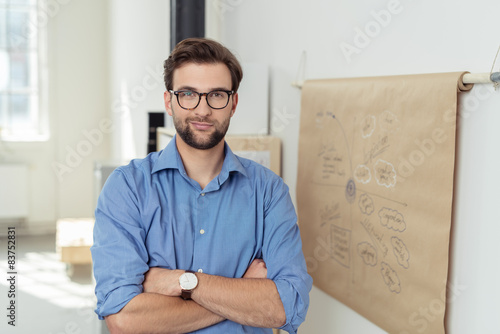 Obraz na plátně erfolgreicher geschäftsmann in seinem büro