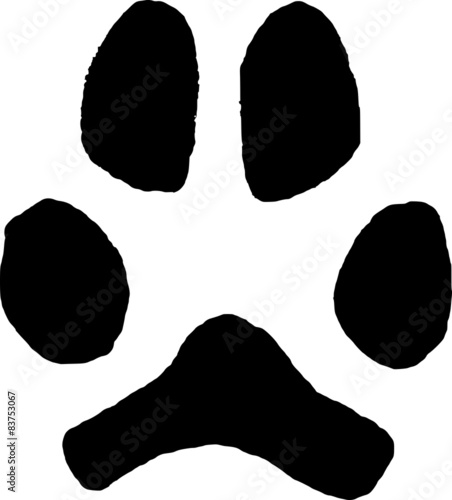 Imprint  dog paw