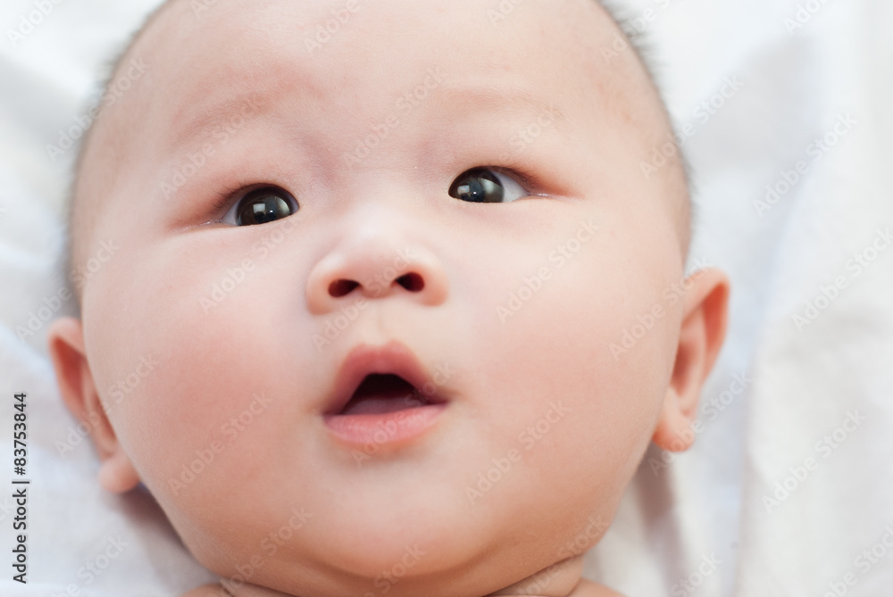 asian baby smiling