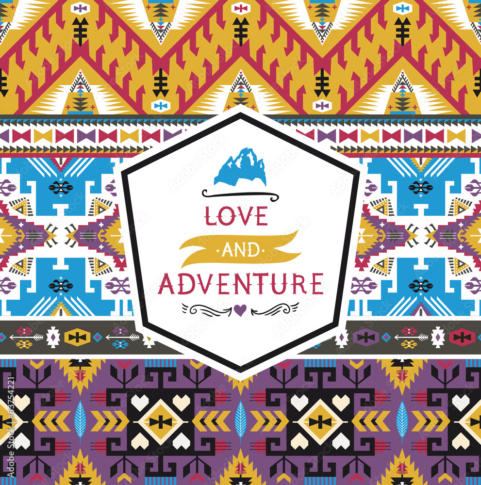 Ethnic vector pattern in mexican style Ethnic vector pattern in mexican style