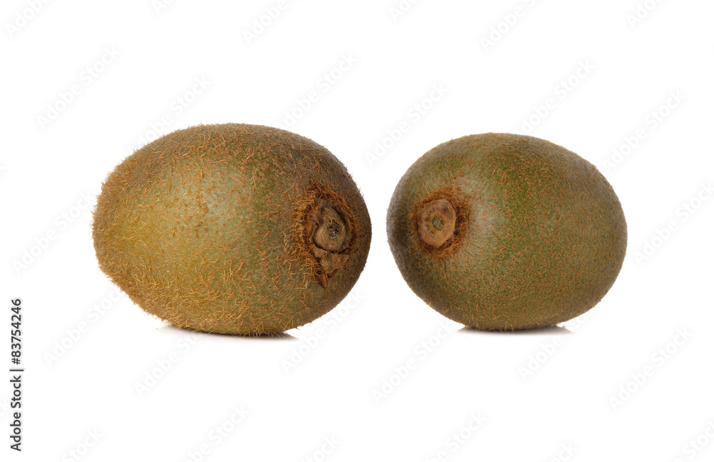 closeup whole kiwi fruit on white background closeup whole kiwi fruit on white background
