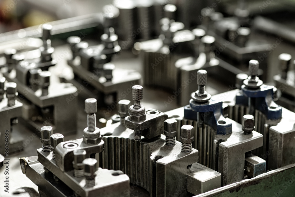 Fototapeta premium Mechanics lathe parts