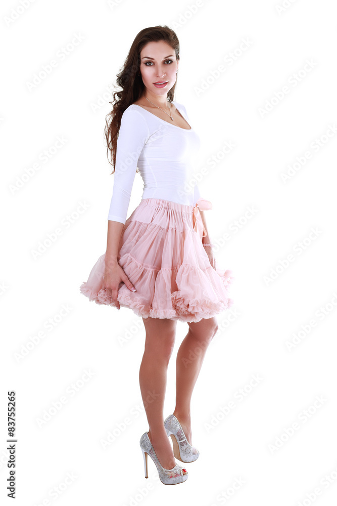 Naklejka premium woman posing in tutu