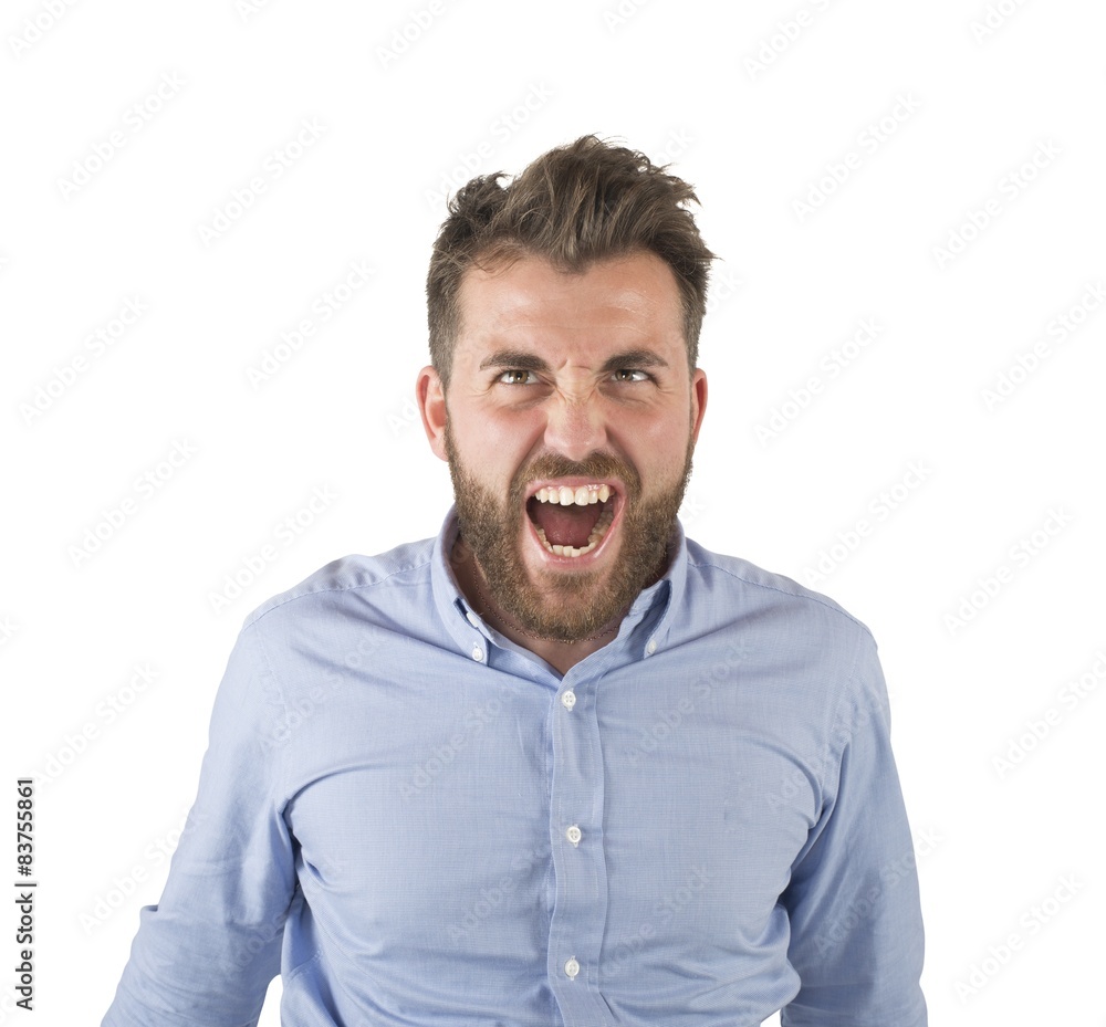 Obraz premium Aggressive businessman screams