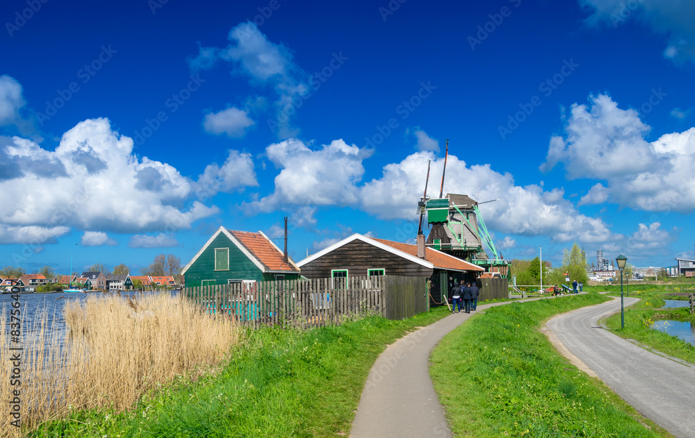 Windmills and homes of Zaanse Schans, Netherlands