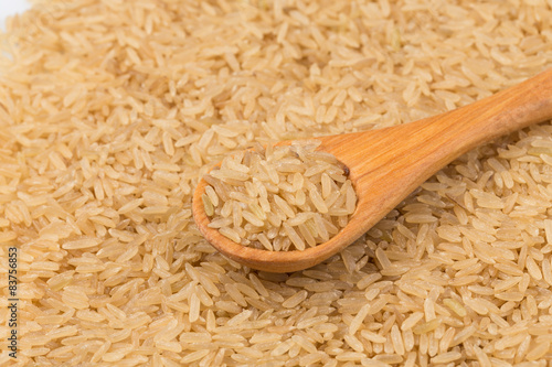 Uncooked Brown rice background