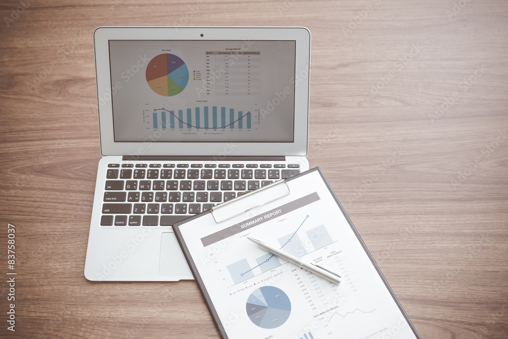 Showing business and financial report. Accounting Showing business and financial report. Accounting