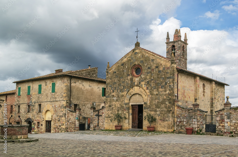 church of Santa Maria, Monteriggioni, Italy