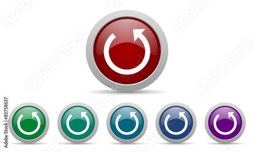 rotate vector web icon set