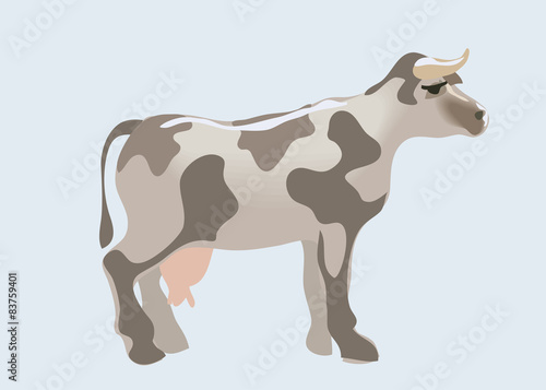 Beautiful cow. Vector