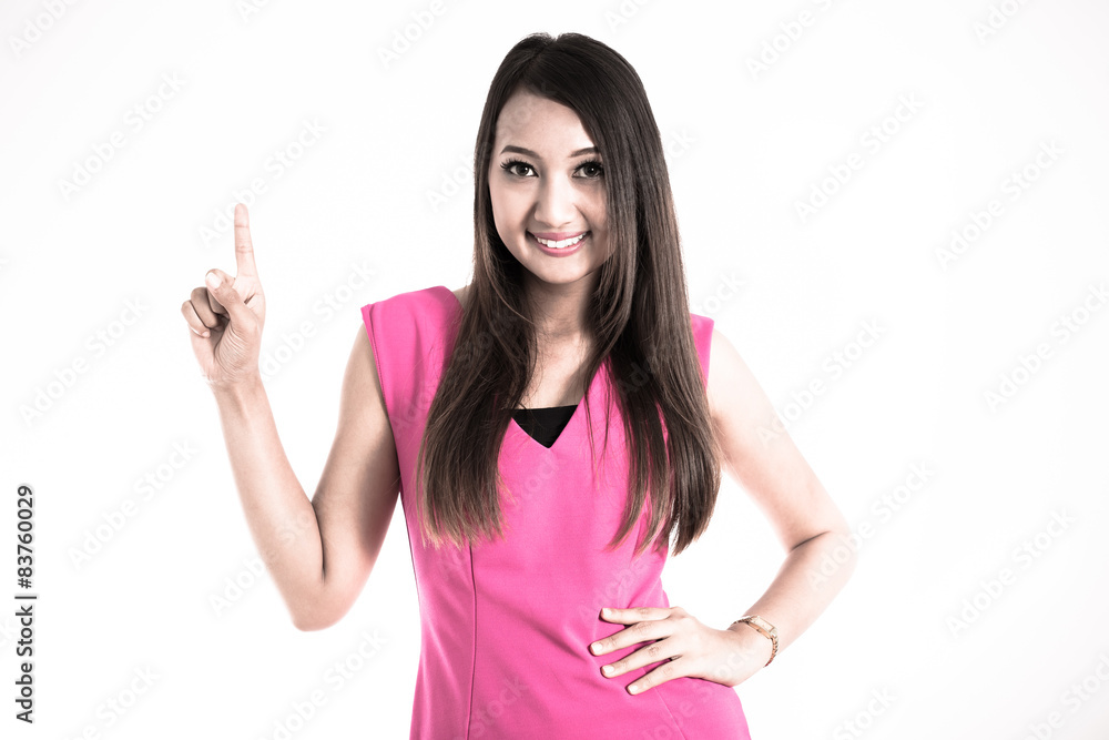 Asian woman isolated on white background. Asian woman isolated on white background.