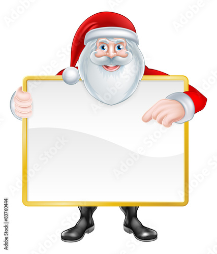 Cartoon Santa Sign