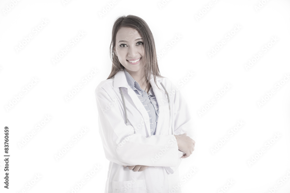 Smiling medical doctor woman with stethoscope Smiling medical doctor woman with stethoscope