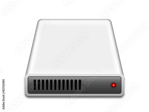 Hard disk drive icon, vector illustration