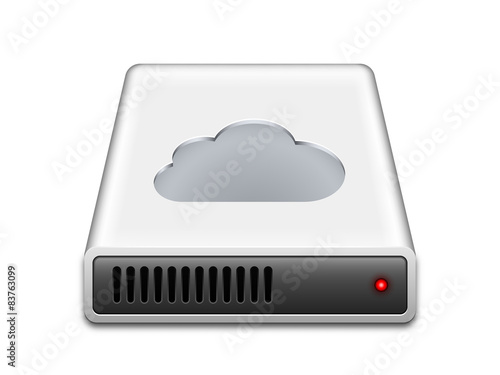 Cloud storage icon, vector illustration