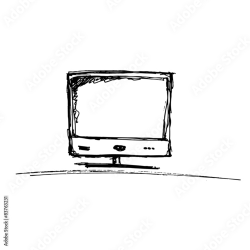Sketch of a computer monitor