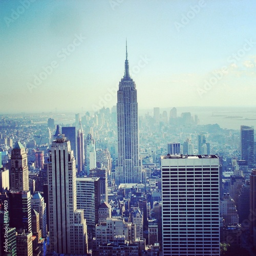 Top of the rock Manhattan view from Rockefeller center © kisakal