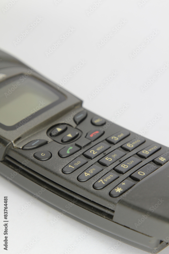 Closeup of mobile phone keypad isolated on white. Closeup of mobile phone keypad isolated on white.