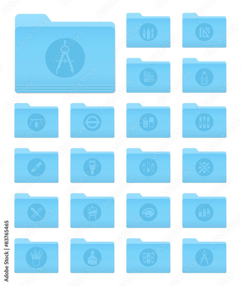 OS X Folders with Art and Design Icons