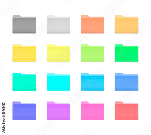 Colorful folder icons