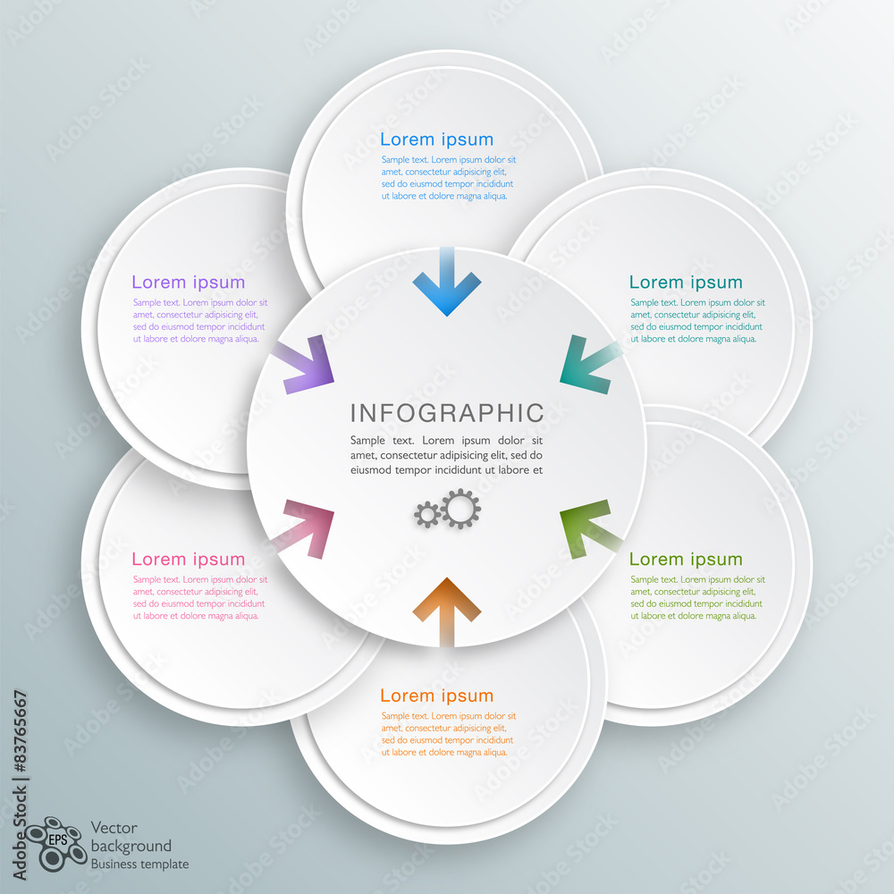 Infographics Vector Background 6-Step Process Infographics Vector Background 6-Step Process