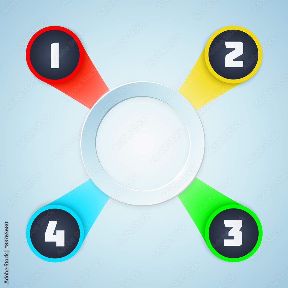 Obraz premium Colorful Shiny Infographic Elements.