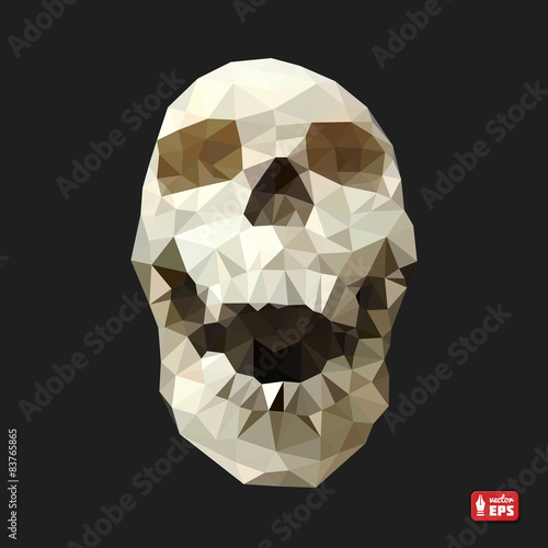 Human Skull in a Triangular Style.
