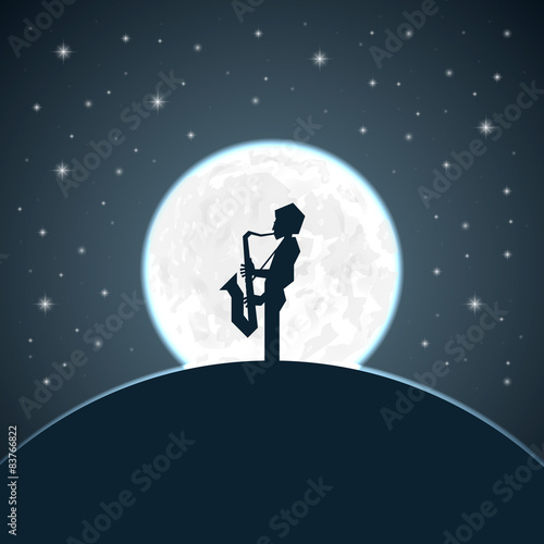 Saxophonist Silhouette