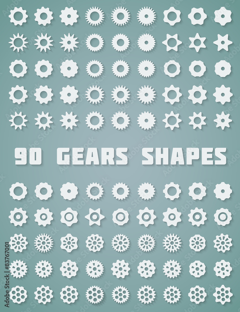 Gears Icons Set Gears Icons Set