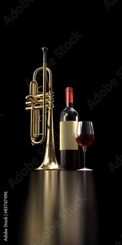 Photography Un bicchiere di vino dopo il concerto.