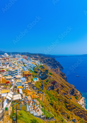 in Fira the capital of Santorini island in Greece