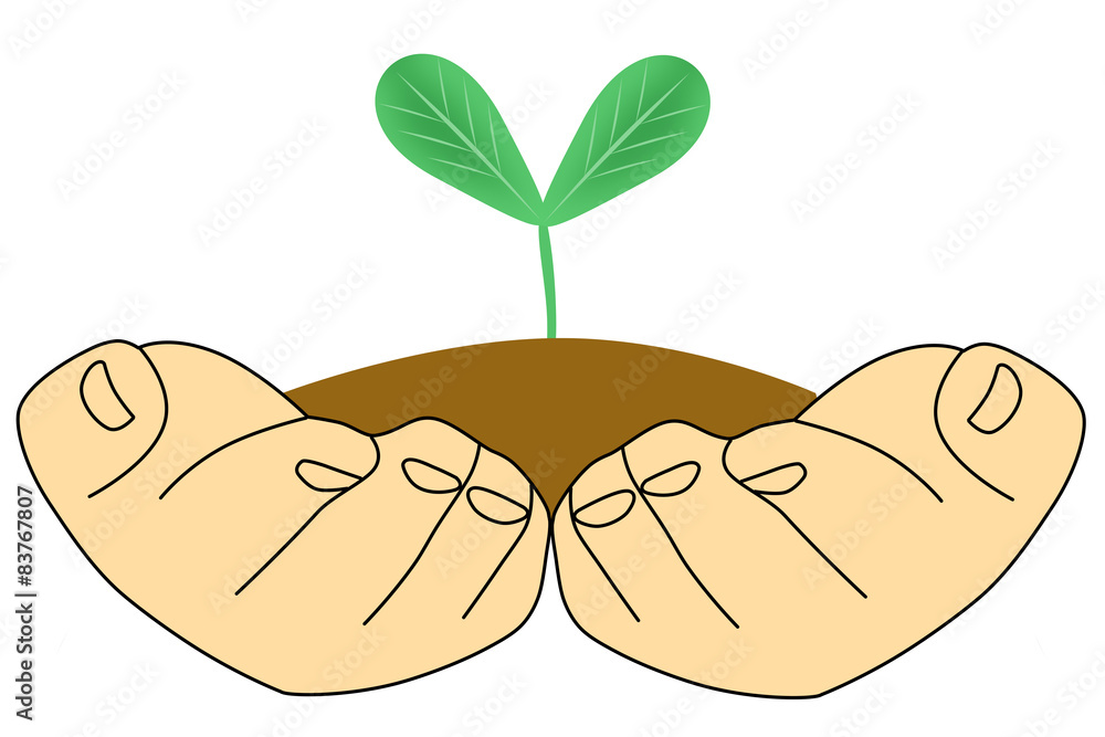 新芽と土を両手に持ったイラスト Stock イラスト Adobe Stock 新芽と土を両手に持ったイラスト Stock イラスト Adobe Stock