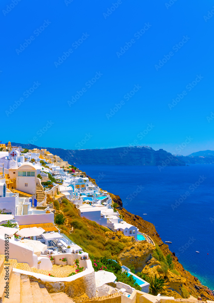 in Oia the most beautiful village of Santorini island in Greece