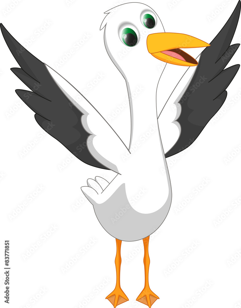 Obraz premium happy seagull cartoon