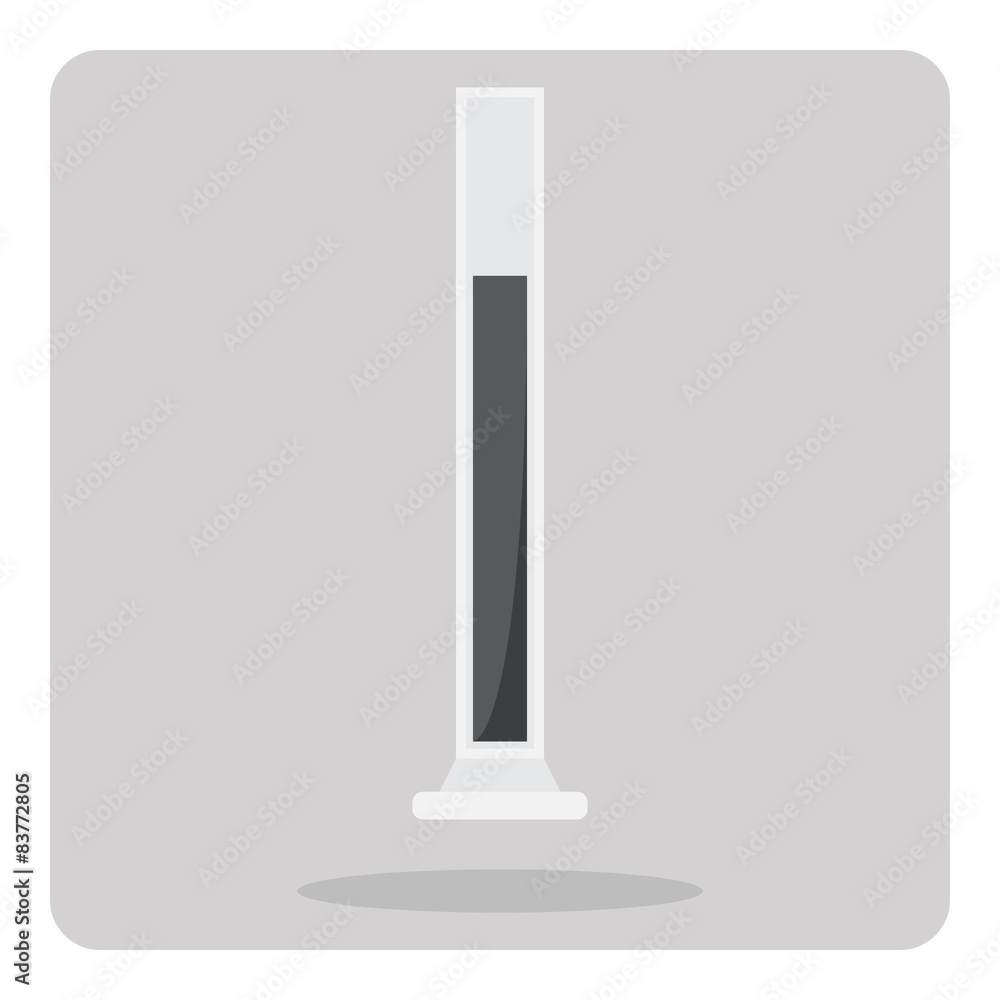 Vector of flat icon, test tube on isolated background Vector of flat icon, test tube on isolated background