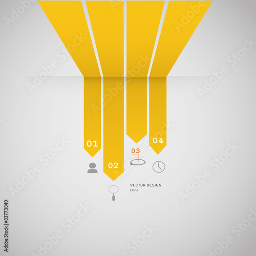 Minimal infographics arrows design. Vector