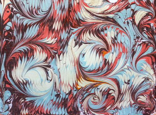 waves and tile pattern ebru