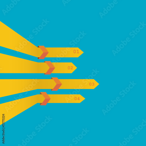 arrow info elements. Origami style.