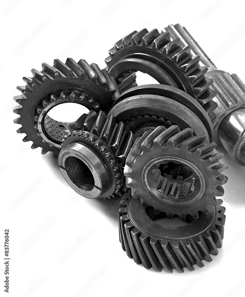 metal parts gear isolated on white background metal parts gear isolated on white background