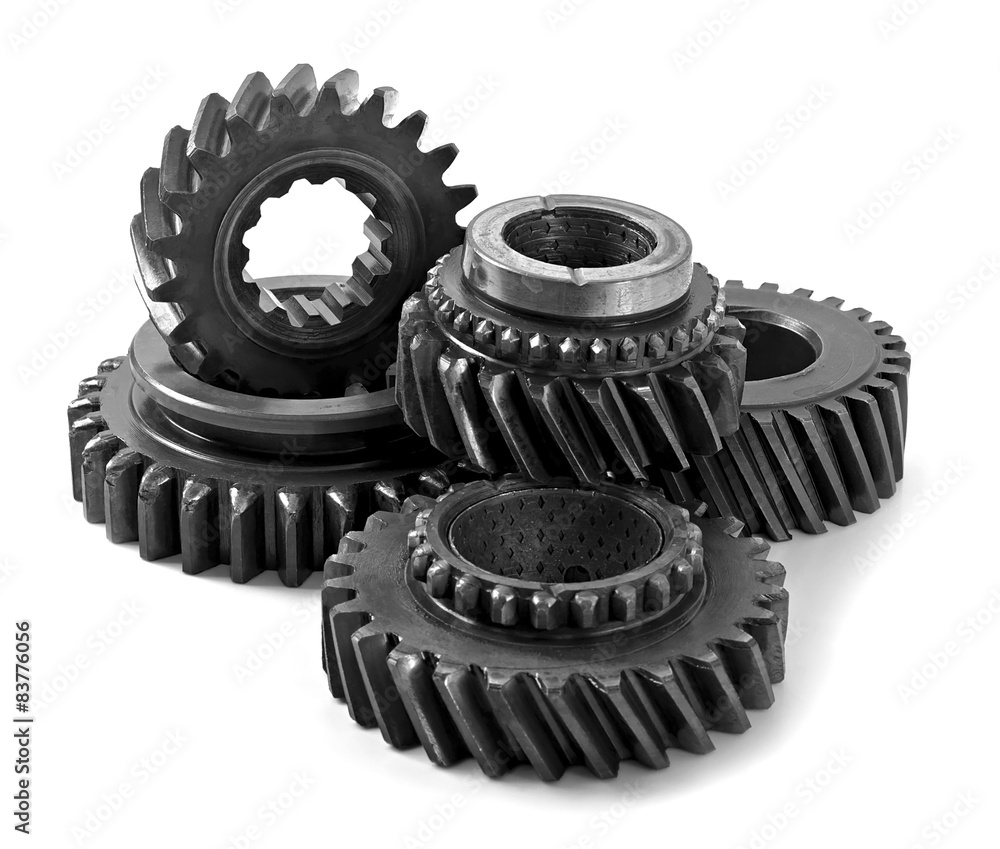 metal parts gear isolated on white background metal parts gear isolated on white background