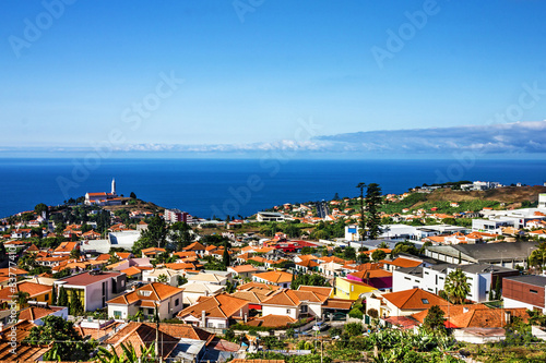 Madeira town houses of Funchal - capital of Madeira  Portugal