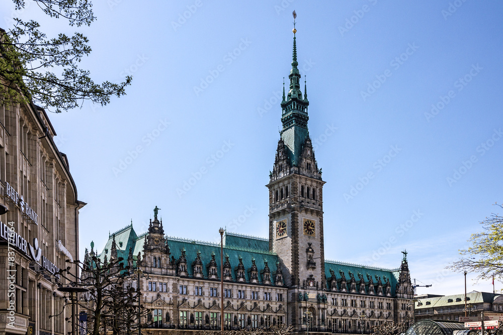 Hamburg town hall (Rathous), Germany