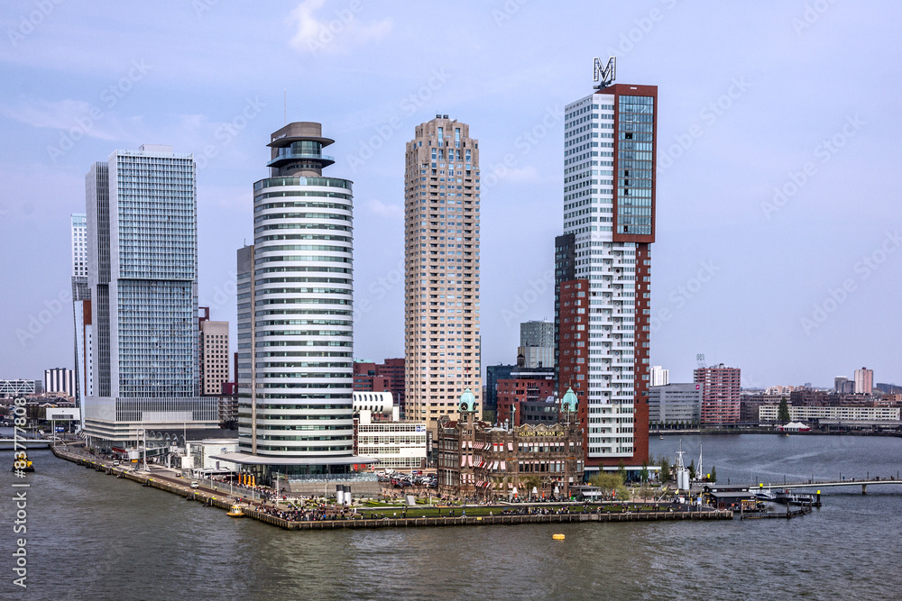 Fototapeta Modern buildings in Rotterdam, Netherlands