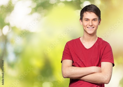 Men, Smiling, T-Shirt.