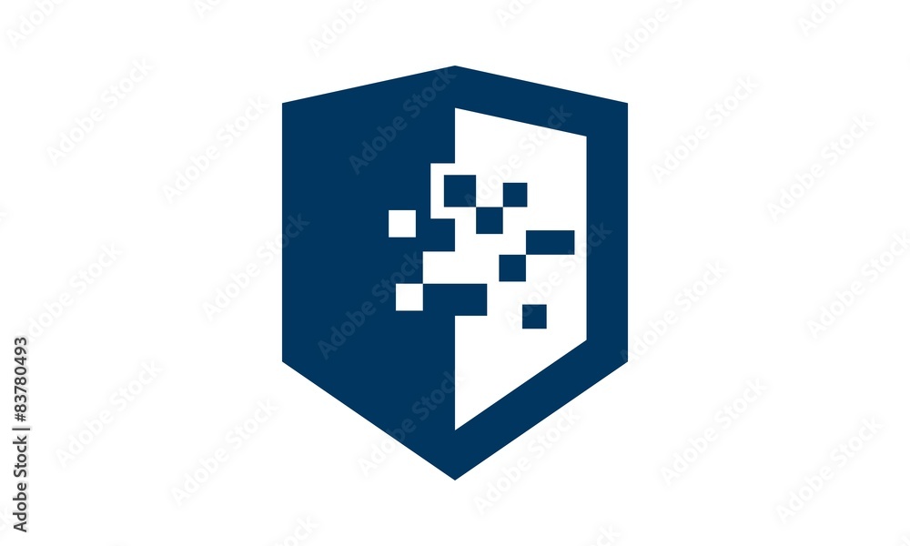 Obraz premium Digital Shield Logo Template