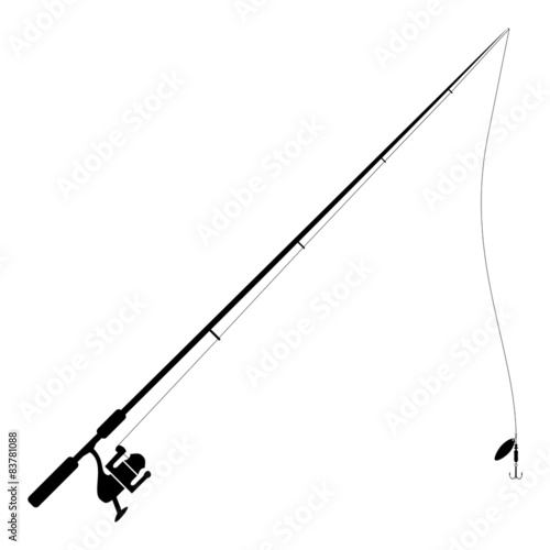 Fishing Rod Isolated on white Fototapete